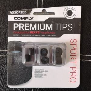 Sport Pro Premium Tips for Beats earphones, black